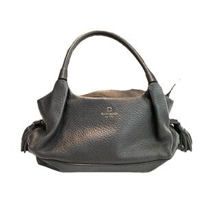 Kate Spade New York Black Leather Womens Handbag Slow Fashion Luxury Classic